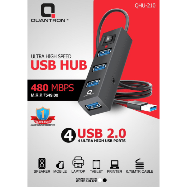 Quantron 4 port usb hub