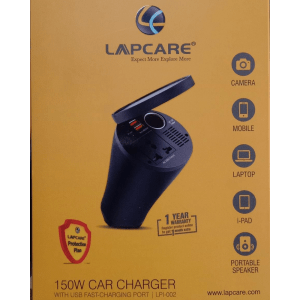 Lapcare 150w Car Charger for Laptop/Camera/Mobile/ipad/portable Speaker